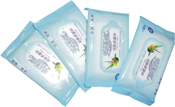 JBK-400智能型全自動(dòng)抽取式濕巾包裝機樣品